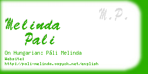 melinda pali business card
